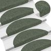 vidaXL Trapmatten Zelfklevend 15 stuks 56x17x3 cm Groen Halfrond