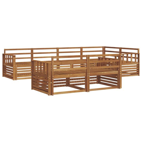 vidaXL Buiten bankenset 7 pcs Naturel Massief Acaciahout