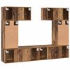 vidaXL Tv-meubelset Wandgemonteerd 6 pcs Oud Hout Bewerkt hout