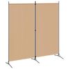 vidaXL 2-Panelen Kamerscherm Beige 175 x 180 cm Stof
