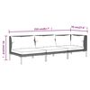 vidaXL 3-delige Loungeset halfrond poly rattan donkergrijs