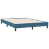 vidaXL Boxspring met matras fluweel donkerblauw 160x220 cm
