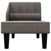 vidaXL Chaise longue met bolster stof donkergrijs