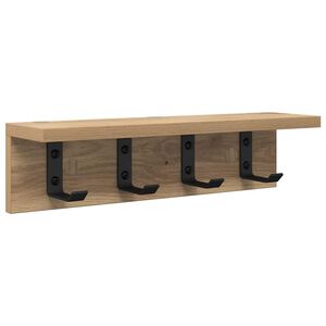 vidaXL Wandgemonteerde kapstok Muurmontage Artisan Eiken Bewerkt hout