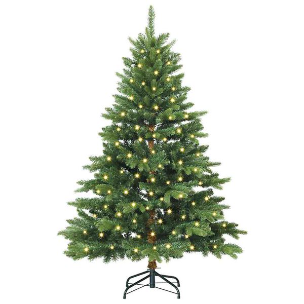 vidaXL Kunstkerstboom met 150 LED met standaard Groen 150 cm PE en PVC
