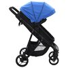 vidaXL Kinderwagen 2-in-1 staal blauw en zwart