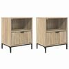 vidaXL Nachtkastje 2 pcs Sonoma eiken 49 x 36 x 61 cm Bewerkt hout