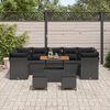 vidaXL Tuin Sofa Set 10 pcs Zwart Poly rattan en gepoedercoat staal