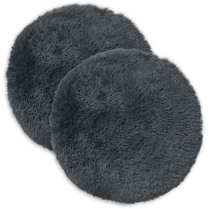 vidaXL Kussen met kussen HEERLEN 2 st Antraciet PV Fleece
