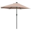 vidaXL Tuinparasol Taupe 294 x 150 x 224 cm Polyester en staal