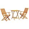 vidaXL Vouw Bistro Set 3 pcs Bruin Massief Acaciahout