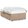 vidaXL Bedframe zonder matras 120x190 cm kunstleer cappuccinokleurig