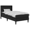 vidaXL Bedframe met matras Zwart 90 x 190 cm Kunstleer
