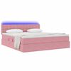vidaXL Opbergbed met LED met matras met LED Roze 180 x 200 cm Fluweel