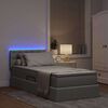 vidaXL Opbergbed met LED met matras Lichtgrijs 90 x 190 cm Stof
