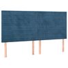 vidaXL Boxspring met matras en LED fluweel donkerblauw 200x200 cm