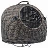 vidaXL Kattendrager 50x42x40 cm natuurlijk wilgenhout grijs