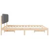 vidaXL Bedframe met Gevoerd Hoofdgedeelte Lichtgrijs 180 x 200 cm