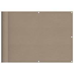 vidaXL Balkonscherm 75x700 cm 100% oxford polyester taupe