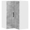 vidaXL Wandhoekkast LUCCA Betongrijs 57 x 57 x 80 cm Bewerkt hout