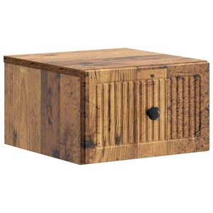 vidaXL Wandbeugel Bedkast Oud hout 33 x 34,5 x 20 cm Bewerkt hout