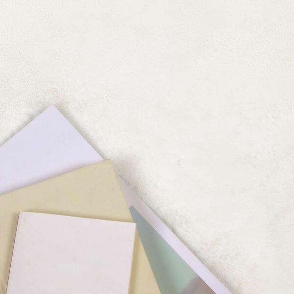 vidaXL Nep Konijnenbont Tapijt Olite Cr&egrave;me 80 x 250 cm Polyester