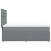 vidaXL Boxspring met matras stof lichtgrijs 80x200 cm