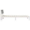vidaXL Bedframe Wit en lichtgrijs 75 x 190 cm Massief grenenhout