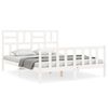 vidaXL Bedframe zonder matras massief grenenhout wit 160x200 cm