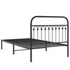 vidaXL Bedframe met hoofdbord metaal zwart 107x203 cm