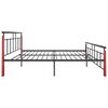vidaXL Bedframe metaal en massief eikenhout 180x200 cm