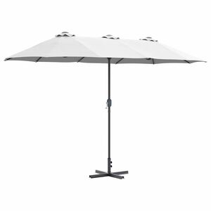 vidaXL Tuinparasol 370 x 197 x 239 cm Polyester en Aluminium Zand