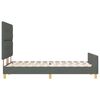 vidaXL Bedframe met hoofdeinde Donkergrijs 160 x 200 cm Stof