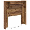 vidaXL Hoofdbord met plank Oudhout 100 x 15 x 103,5 cm Bewerkt hout