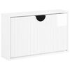 vidaXL Schoenenkast VENRAY 70 x 17 x 43 cm Bewerkt hout Hoogglans Wit