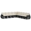 vidaXL Tuinbankenset 9 st Zwart en Cream Wit poly rattan