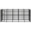 vidaXL Hondenkennel 9,22 m&sup2; staal