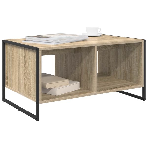 vidaXL Salontafel Sonoma 80 x 50 x 40 cm Bewerkt hout