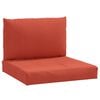 vidaXL Palletkussens 2 st stof gem&ecirc;leerd rood