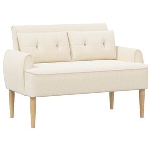 vidaXL Loungebank met knopencomfort Cr&egrave;mekleurig 117 x 67 x 77 cm