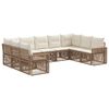 vidaXL Tuinbankenset 9 pcs Beige en Cr&egrave;me Wit poly rattan