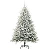 vidaXL Artificial Pre-lit Kerstboom met Ballenset Groen 180 cm