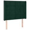 vidaXL Hoofdbord met randen 83x16x118/128 cm fluweel groen