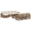 vidaXL Tuinbankenset 11 st Beige en Cr&egrave;me Wit poly rattan