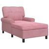 vidaXL Chaise Lounge met kussen Roze 91 x 157 x 91 cm Fluweel