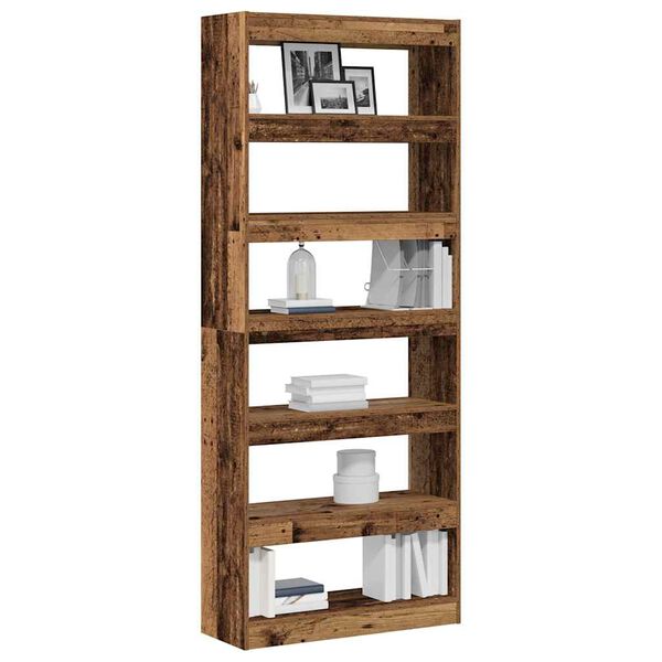 vidaXL Boekenkast met plank Oudhout 80 x 30 x 198 cm Bewerkt hout