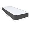 vidaXL Boxspring stof donkergrijs 90x200 cm