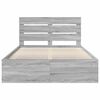 vidaXL Bedframe Grijs Sonoma 150 x 200 cm Massief grenenhout