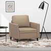 vidaXL Fauteuil 60 cm kunstleer cappuccinokleurig
