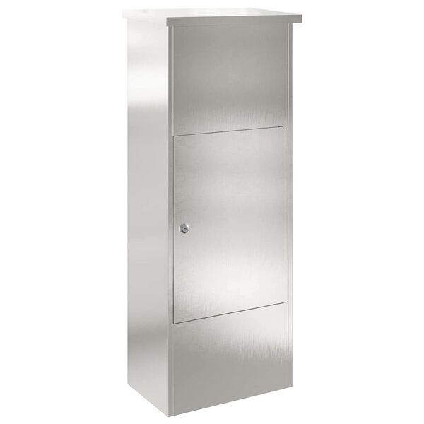 vidaXL Pakket inwerp box Zilver 44,5 x 29 x 110,5 cm Roestvrij staal